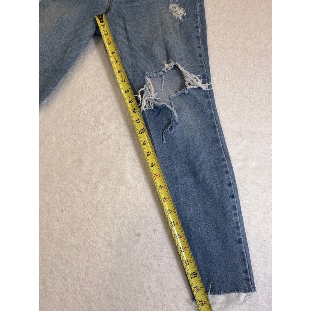 Old Navy Rockstar Super Skinny High Rise Distressed Jeans Medium Wash Size 16 - Picture 5 of 5